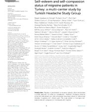 Self-esteem and self-compassion in migraine patients: multi-center study by turkish headache group