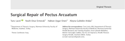 Surgical repair of pectus arcuatum