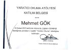 Yaratıcı Okuma Atölyesi Katılım Belgesi