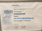 Certificate of GESEA Train the Trainer Event, Leuven, Belgium, February 2019