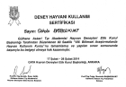Deney Hayvanı Kullanım Sertifikası
