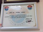 Teşekkür Belgesi