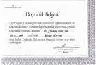 DOÇENTLİK BELGESİ