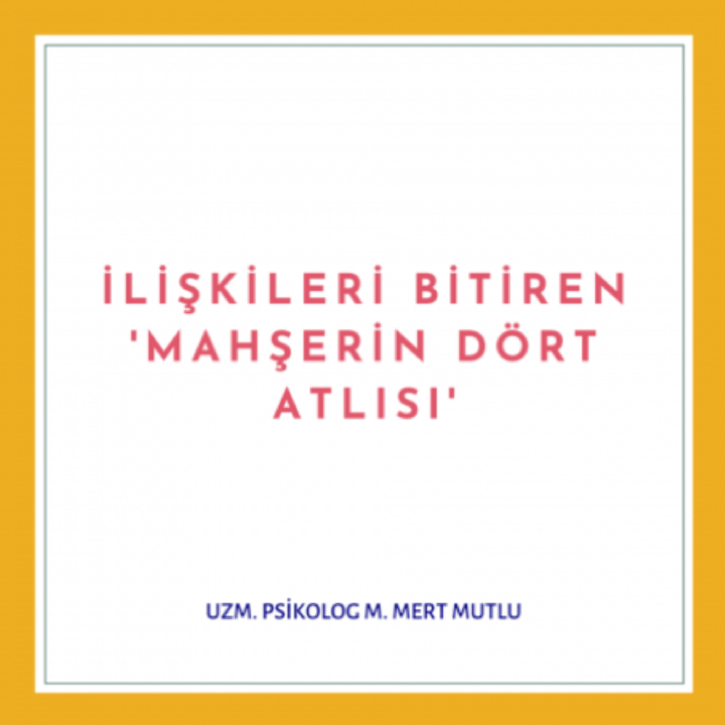 İLİŞKİLERİ BİTİREN MAHŞERİN 4 ATLISI makalesi