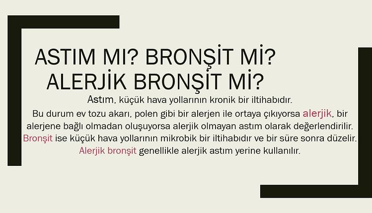 Astım ve Bronşit