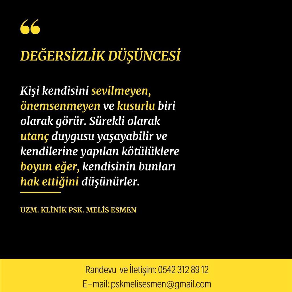 Değersizlik Düşüncesi