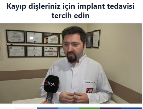 Kayıp dişleriniz için implant tedavisi tercih edin makalesi