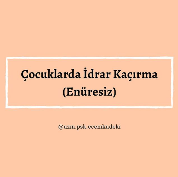 Çocuklarda İdrar Kaçırma (Enüresiz) makalesi