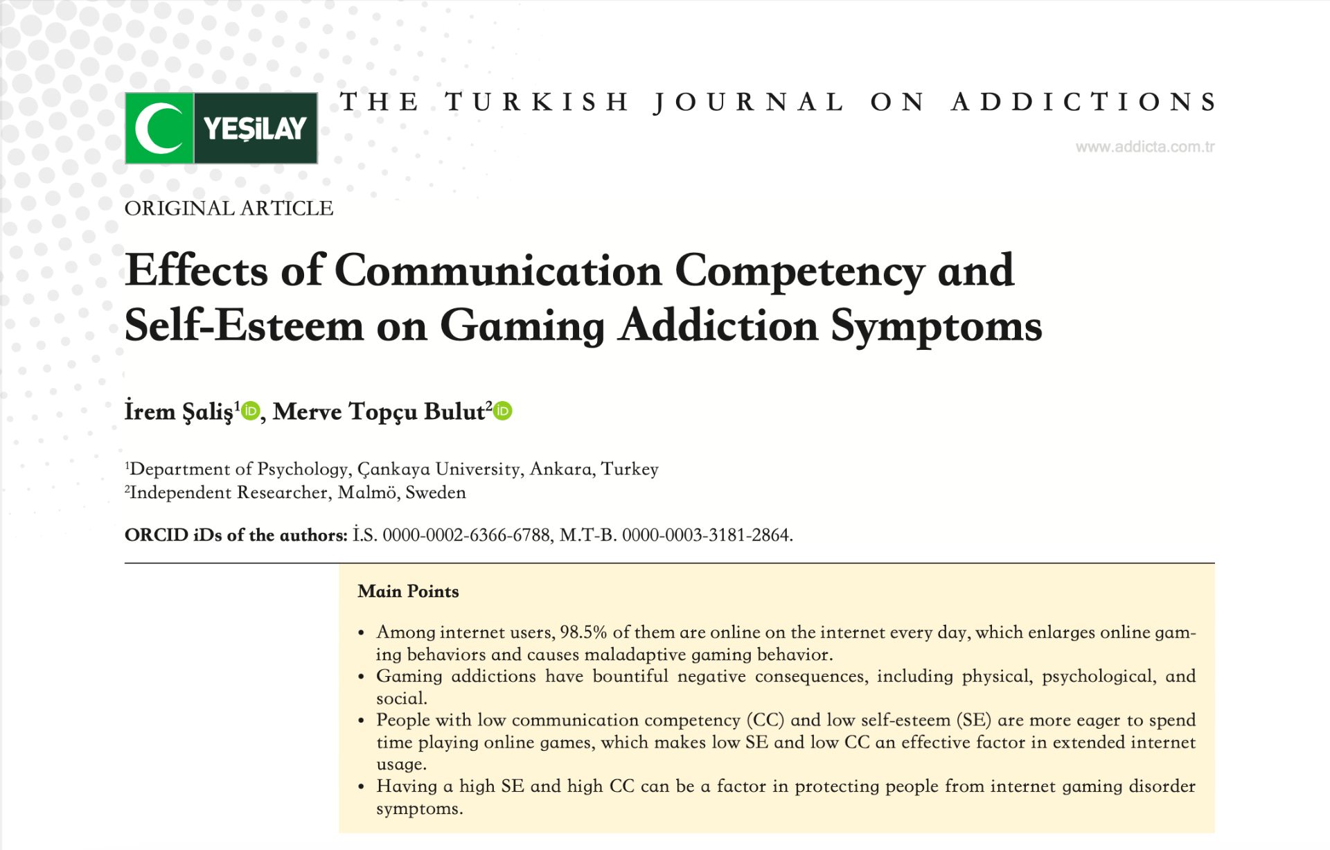 Effects of Communication Competency and Self-Esteem on Gaming Addiction Symptoms
