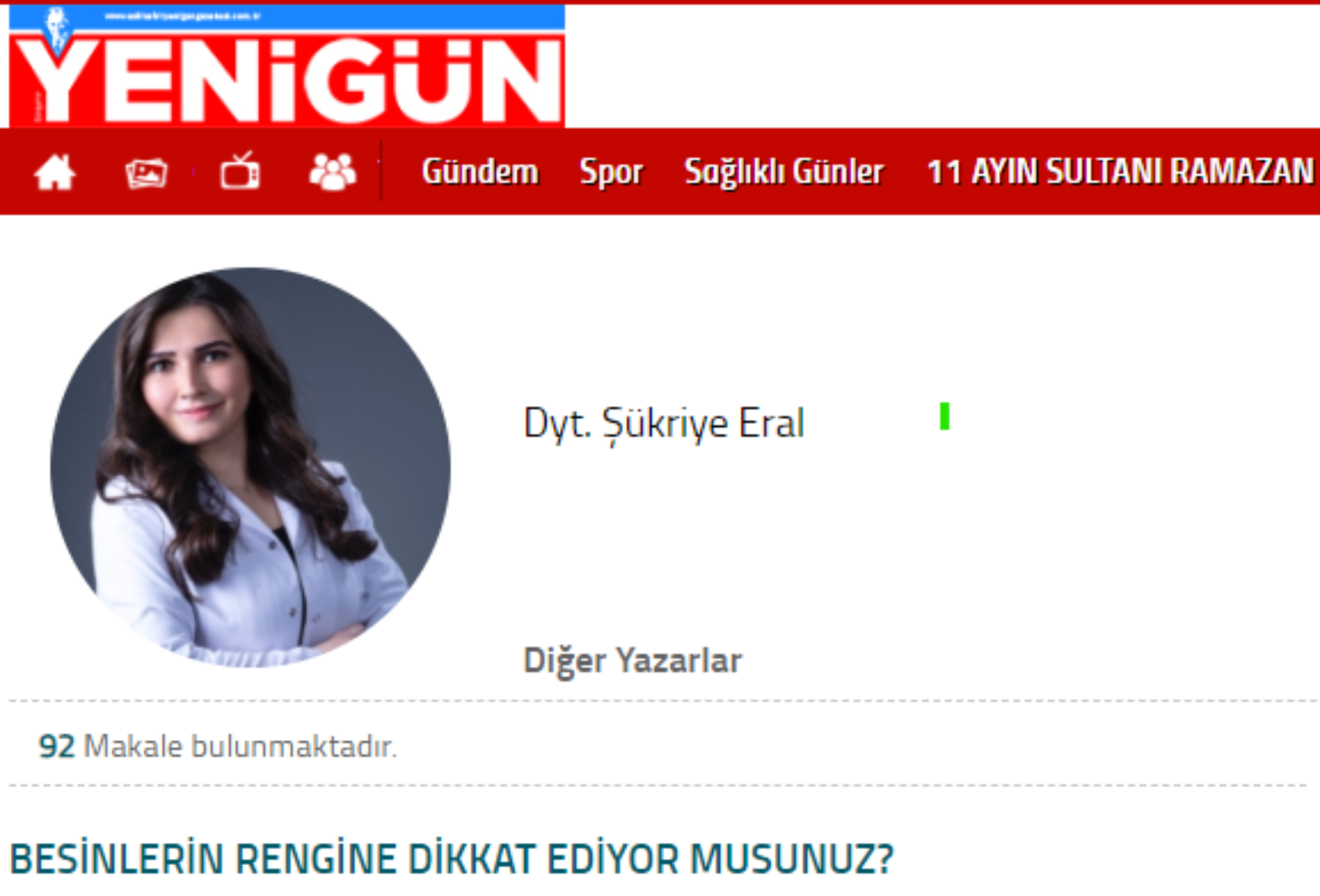 Eskişehir Yenigün Gazetesi Köşe Yazısı