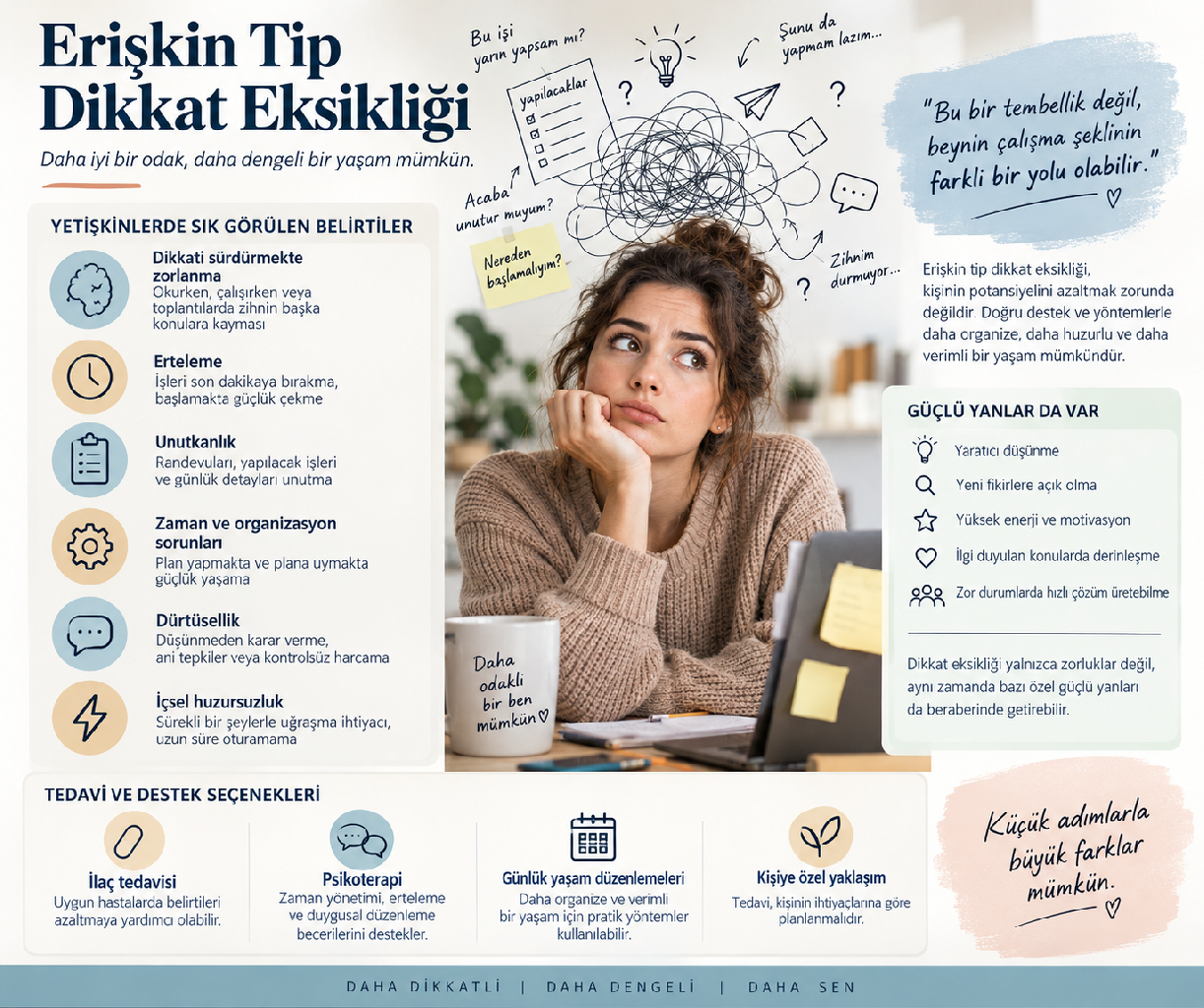 Erişkin Tip Dikkat Eksikliği: Belirtileri, Nedenleri ve Tedavisi