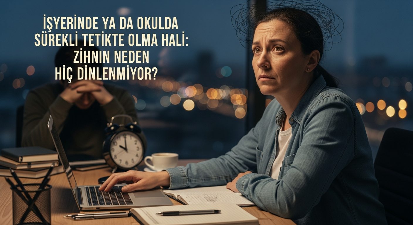 İşyerinde ya da Okulda Sürekli Tetikte Olma Hali: Zihnin Neden Hiç Dinlenmiyor?