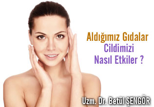 Aldığımız gıdalar cildimizi nasıl etkiler ?