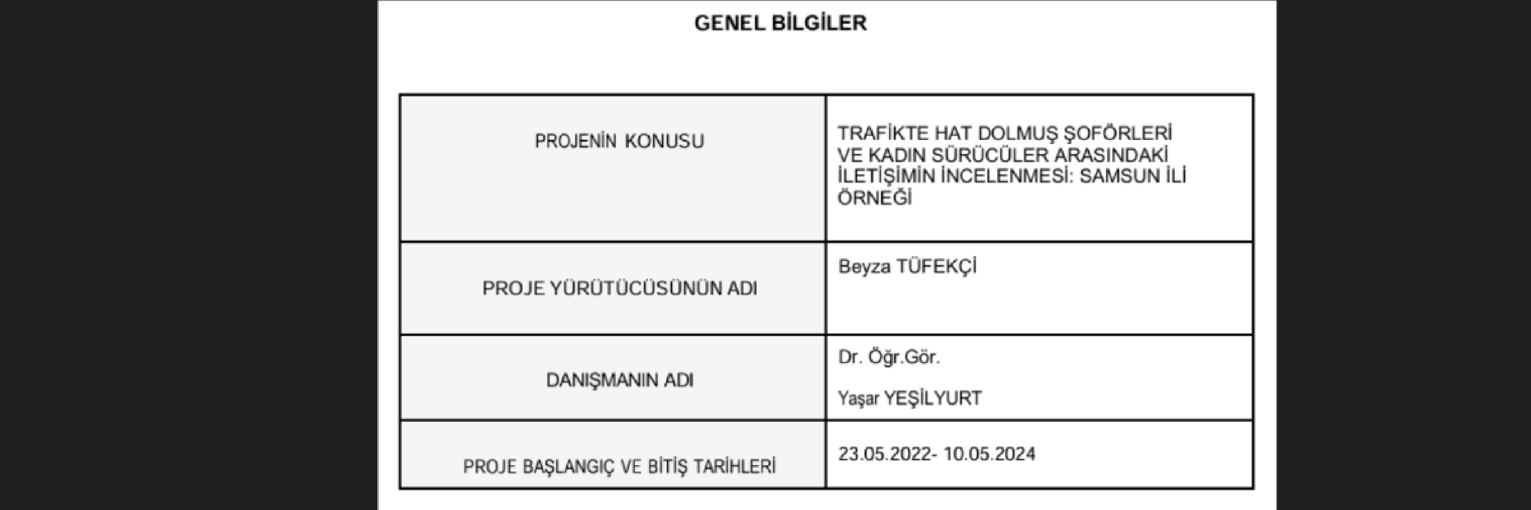 Trafikte Kadın-Erkek İlişkisinin Analizi ve İncelenmesi makalesi