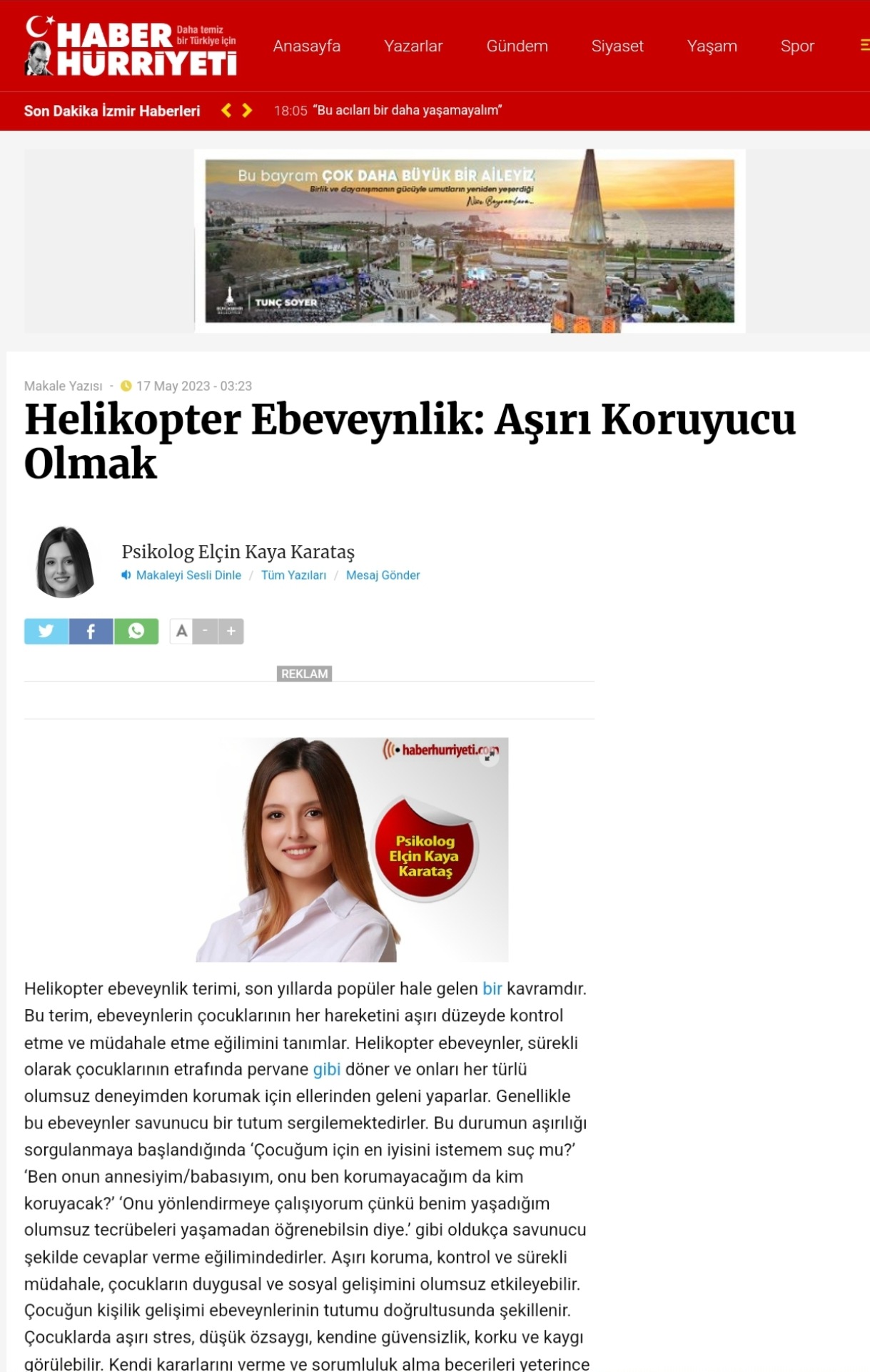 Helikopter Ebeveynlik: Aşırı Koruyucu Olmak