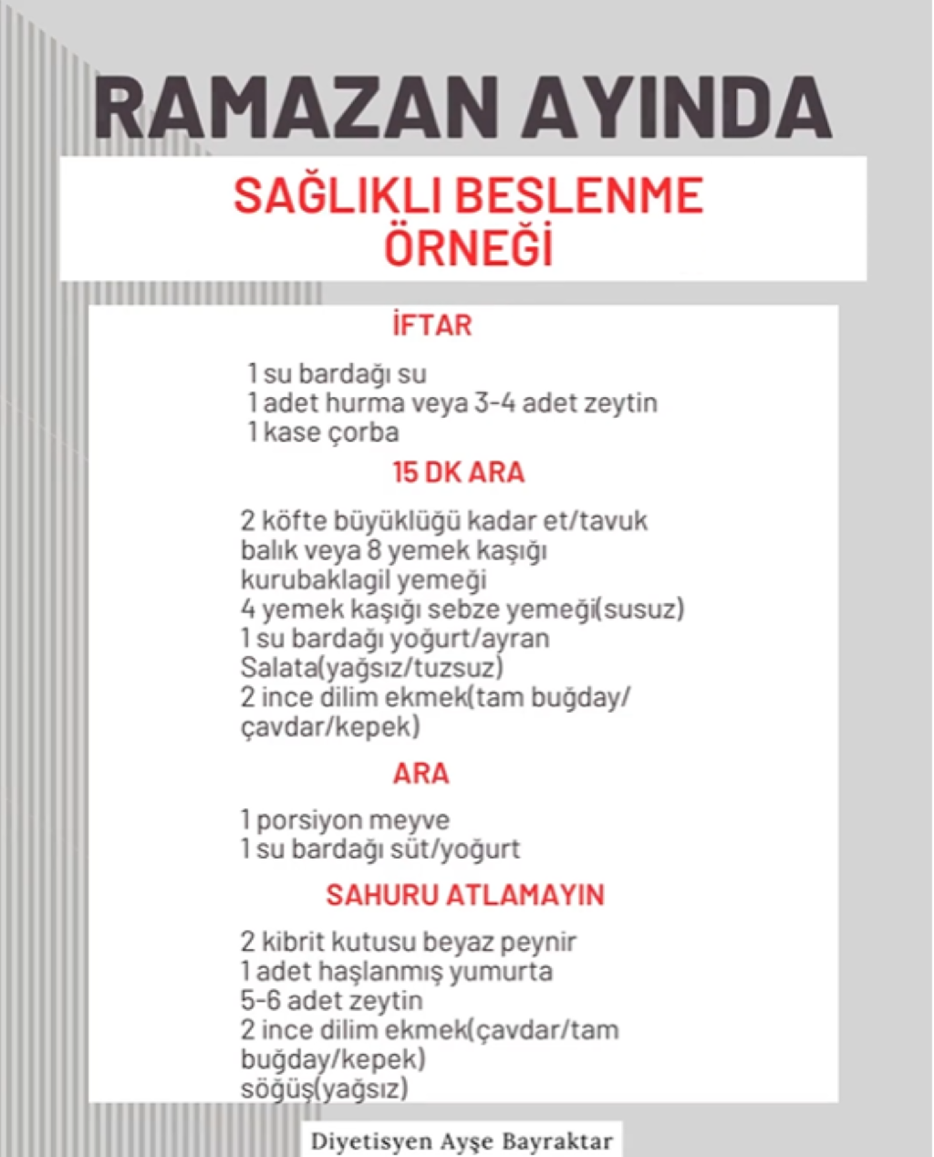 🌙 Ramazan ayında sağlıklı yaşam önerileri 🌙