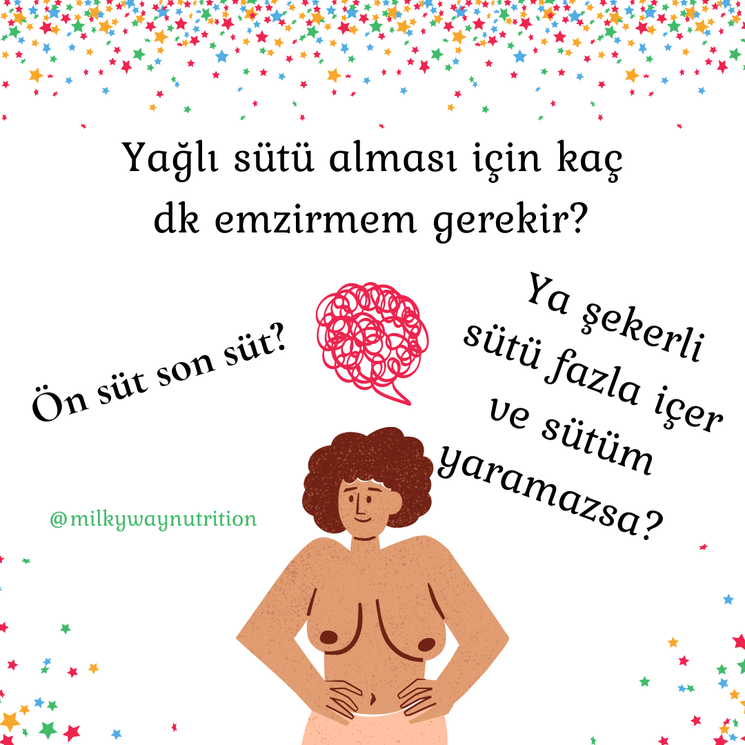 Yağlı sütü alması için bebeğimi kaç dakika emzirmeliyim? Ön süt son Süt nedir? makalesi