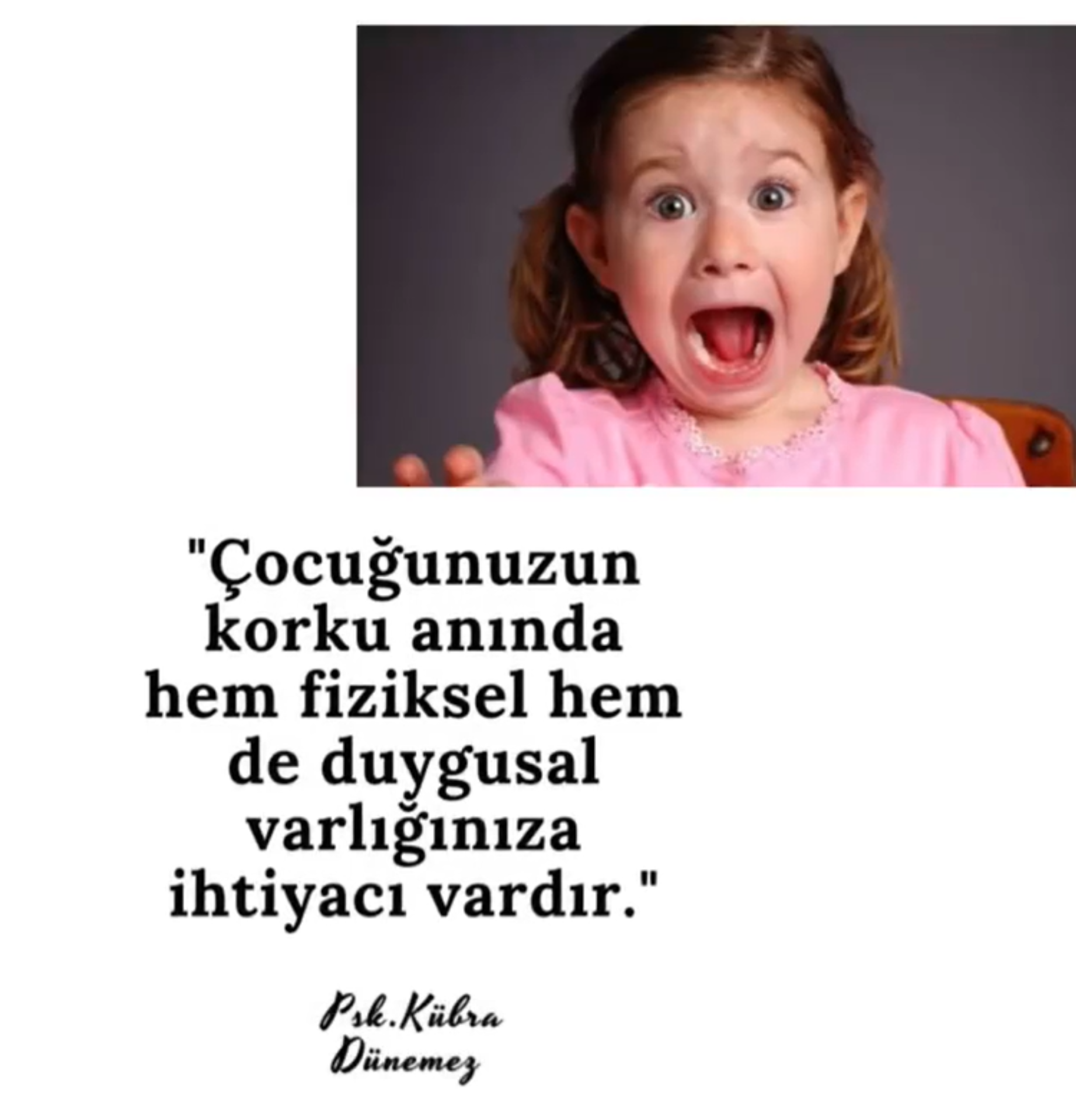Çocuğunuzun Korku Anında Hem Fiziksel Hem De Duygusal Varlığınıza İhtiyacı Vardır . makalesi