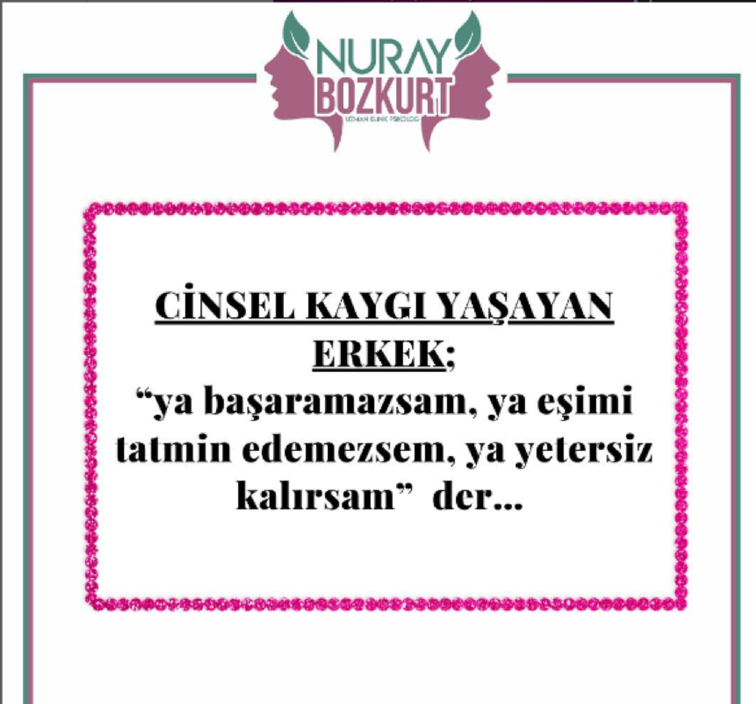 Cinsel Kaygı Yaşayan Erkekler.. makalesi