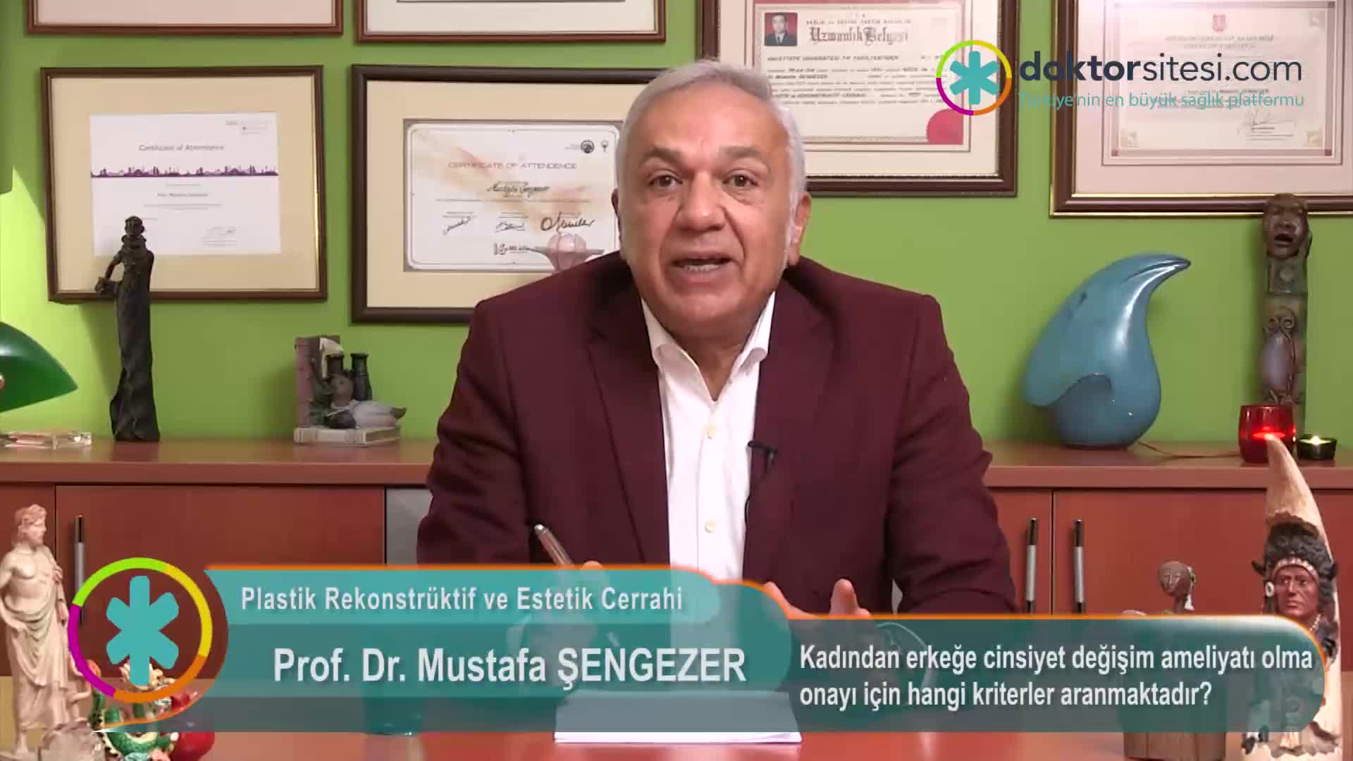 Kadından erkeğe cinsiyet değişim ameliyatı olma onayı için hangi kriterler aranmaktadır?