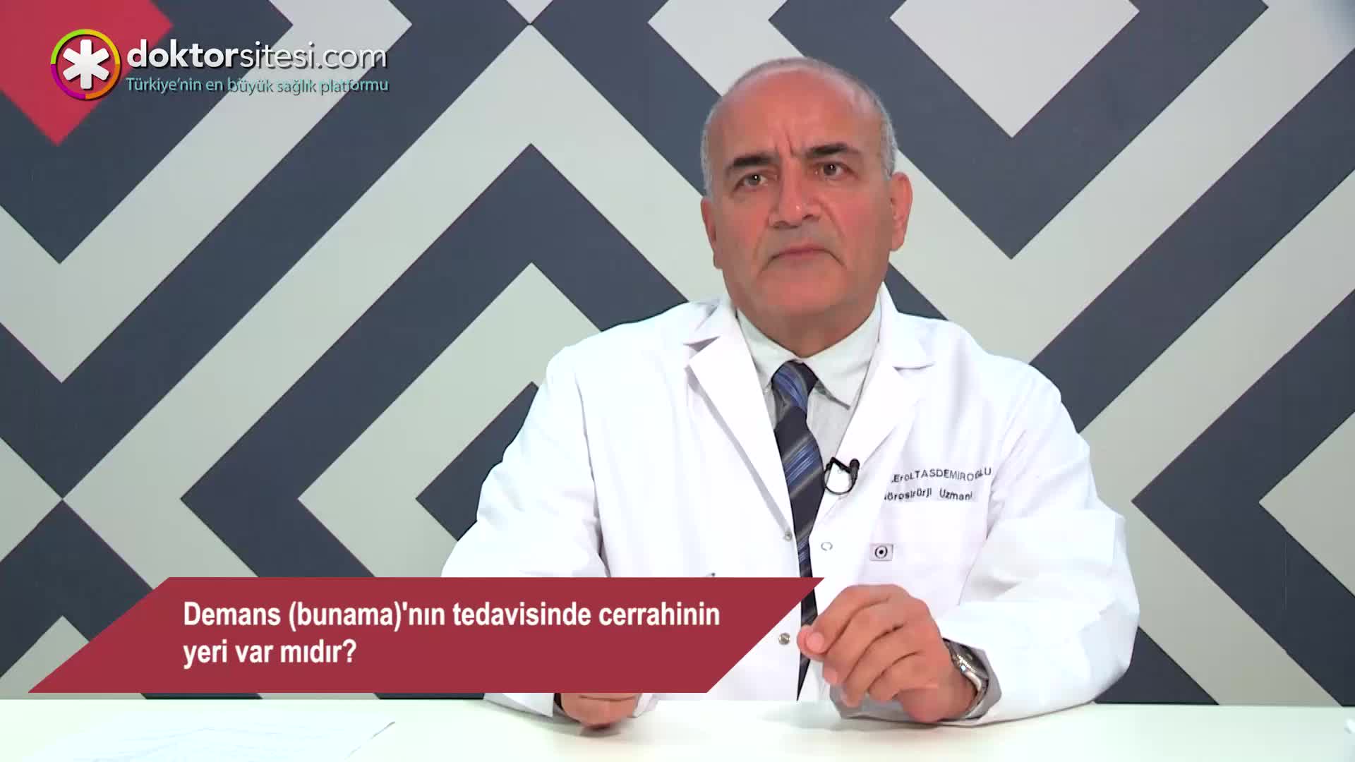 Demans (bunama)'nın tedavisinde cerrahinin yeri var mıdır?
