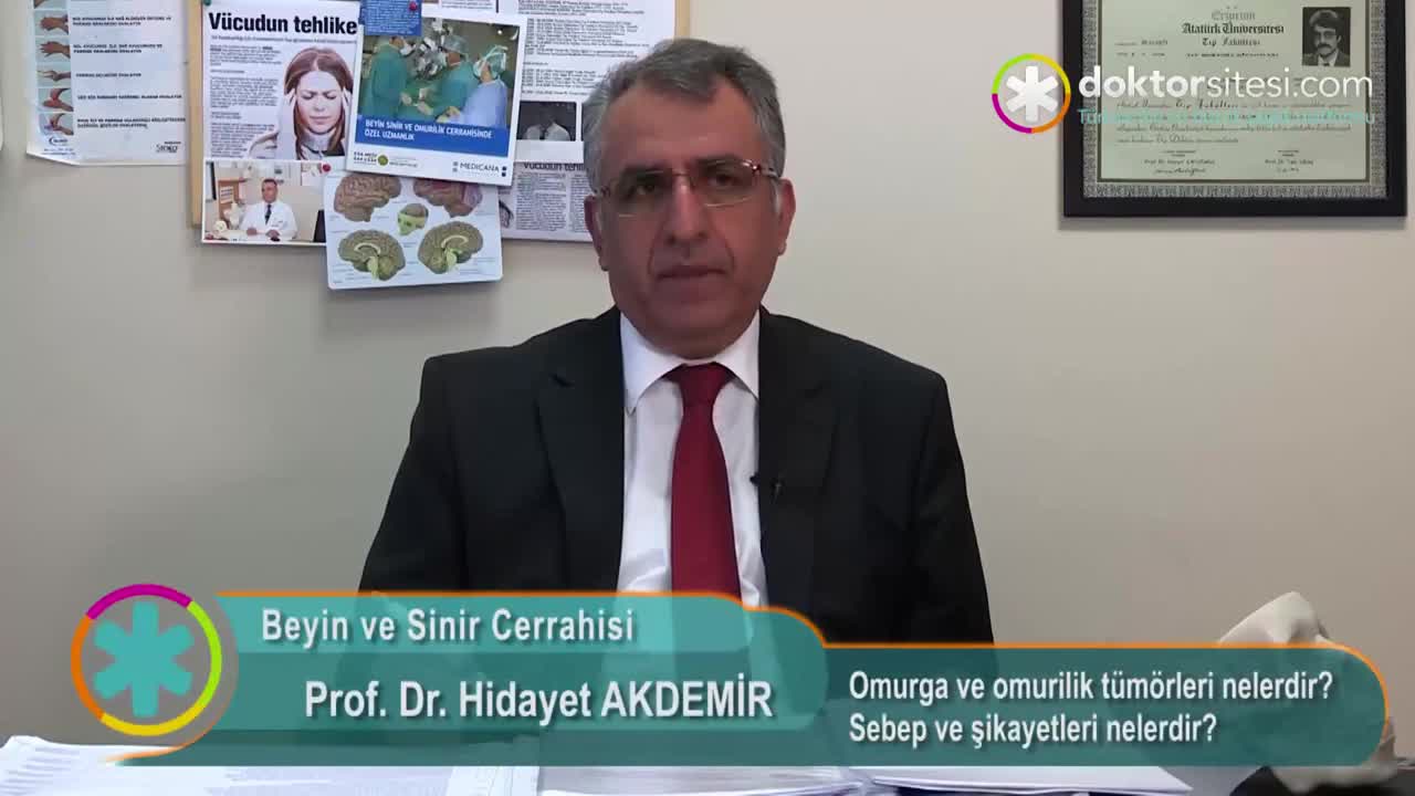 Youtube - Omurga ve omurilik tümörleri nelerdir? Sebep ve şikayetleri nelerdir?