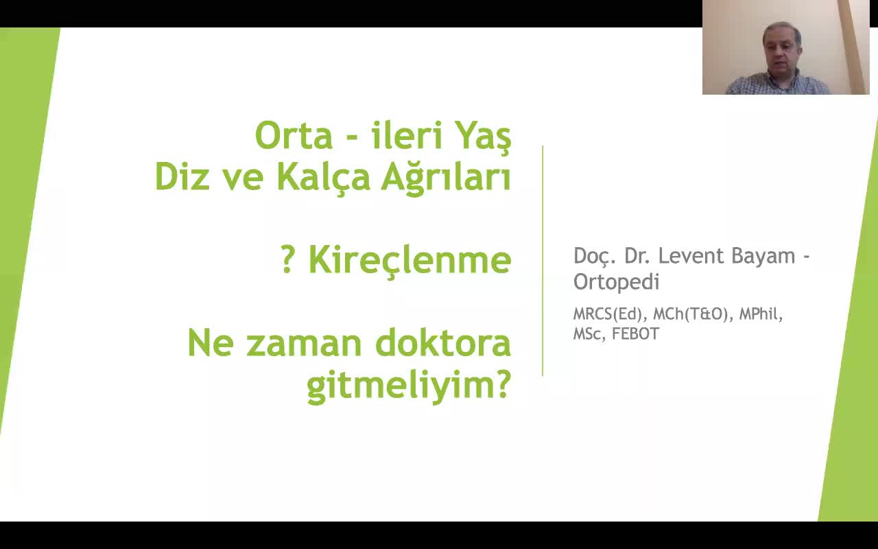 Youtube - Orta - İleri Yaş Diz ve Kalça Ağrıları