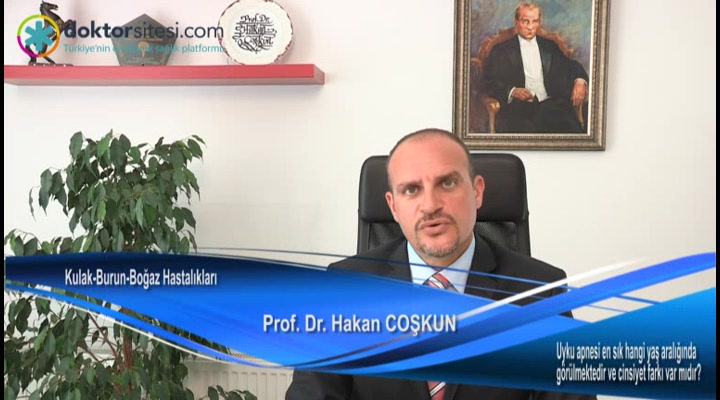 Uyku apnesi en sık hangi yaş aralığında görülmektedir ve cinsiyet farkı var mıdır?