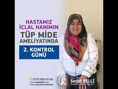 Tüp mide ameliyatının 2. kontrol gününde hastamızın memnuniyeti
