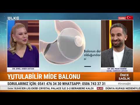 Op .Dr. Mani Habibi Önce Sağlık programında Allurion Mide balonunu anlatıyor.